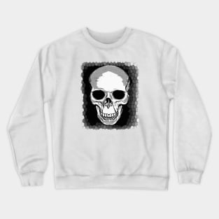 Vector Skull Cranium With Grungy Geometric Background Crewneck Sweatshirt